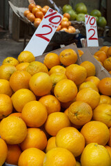 Sticker - Group of oranges outdoors in Hong Kong market