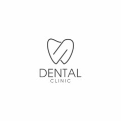 Wall Mural - line art letter N dental logo