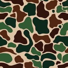 Abstraction Army Texture Camouflage, Military Uniform, Classic Disguise Pattern. Forest Background.