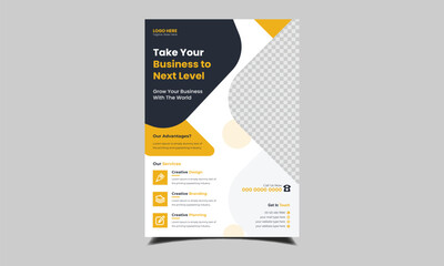 Modern Creative Business Flyer Corporate Flyer Template, Corporate Business flyer template vector design, Flyer Template Geometric shape used for business poster layout design, IT Company flyer