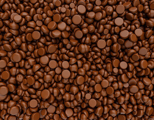 Poster - Background made of chocolate chips