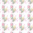 seamless pattern, watercolor tulips