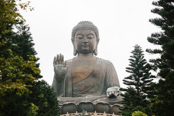 Sticker - Closeup of the Budda sculpture in Hong Kong