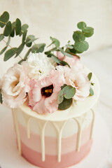 Sticker - Close-up shot of a wedding cake at the table