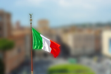 Italian flag with space, italy background.	
