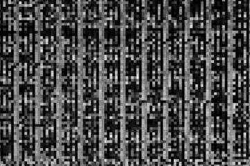 Wall Mural - pixel pattern of a digital glitch / abstract black and white pixel pattern background of a digital g