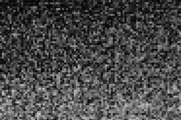 Wall Mural - pixel pattern of a digital glitch / abstract black and white pixel pattern background of a digital g