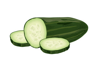 Poster - cucumber vegetable icon