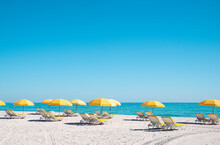 Miami Beach Yellow Umbrellas