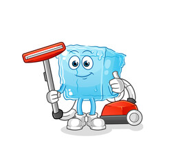 Canvas Print - ice cube clean with a vacuum . character vector