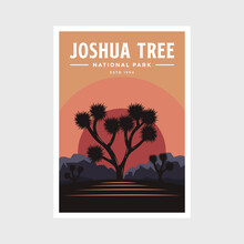 Joshua Tree National Park Poster Vector Illustration Design