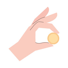 Poster - hand holding a coin