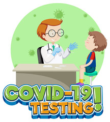 Poster - Covid 19 testing with antigen test kit