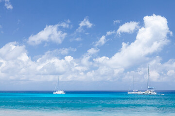 Aufkleber - Sea landscape and sky with clouds