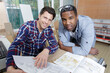 © auremar - two wood designer working in workshop