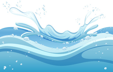 Wall Mural - A water splash on white background