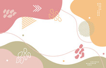 Cute Fluid Minimalist Girly Abstract Flat Colorful Background Wallpaper