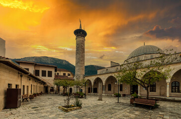 Sticker - Habib-i Neccar Mosque view in Antakya City of Turkey