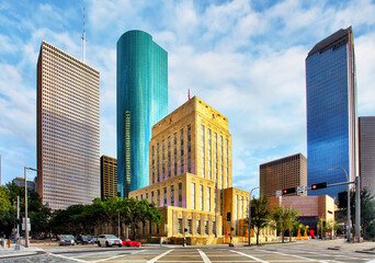 Wall Mural - Houston, Texas, USA park and downtown skyline.