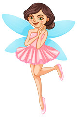 Poster - Beauty fairy on a white background