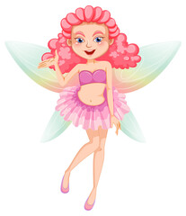 Sticker - Fantastic fairy girl cartoon character