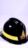 Fototapeta Tęcza - Black Italian Firefighter Helmet