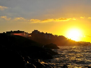 Canvas Print - Sunset over the Atlantic Ocean