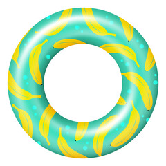 Wall Mural - bright swim donut. cartoon inflatable swim ring