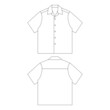Template camp shirt vector illustration flat design outline clothing