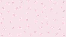 Cute Pink Star Shape On Pink Background, Perfect For Wallpaper, Backdrop, Postcard, Background