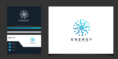 Energy logo design with creative modern and unique. Premium Vector