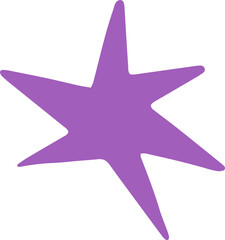 Wall Mural - abstract purple star shape decorative element