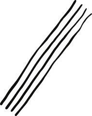 abstract black lines or stripes decorative element