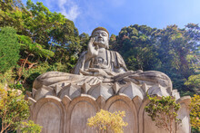 Large Stone Buddha Statue At Chin Swee Caves Temple In Genting Highlands, Pahang, Malaysia