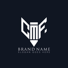 CMF Letter Logo Design On Black Background.CMF Creative Monogram Initials Letter Logo Concept.
CMF Unique Modern Flat Abstract Vector Letter Logo Design. 
