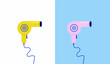 hair dryer template vector illustration