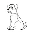 Isolated cute fox terrier dog breed cartoon Vector illustration