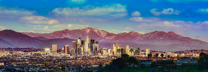 Fototapete - Los Angeles California Panopama view