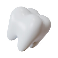 3d isolated tooth medicine icon