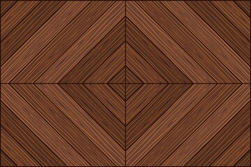 Wall Mural - Wooden floor texture motif walnut color vector design illustration