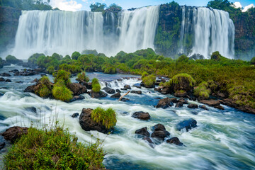 Wall Mural - Amazing photo of Iguazu Falls in Brazil