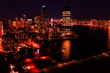 Wall Mural - night over manhattan