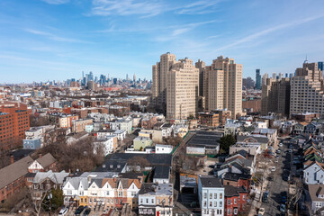 Wall Mural - sunset over manhattan