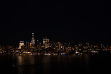 Wall Mural - sunset over manhattan