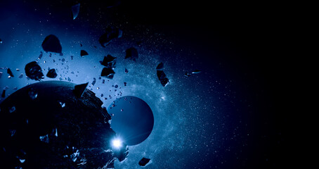 Wall Mural - Image of outer space. . Mixed media