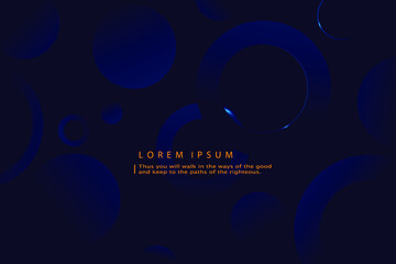 Poster - Minimalist deep blue premium abstract background with luxury geometric dark shapes. Exclusive wallpaper design for brochure, EPS10