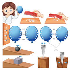 Poster - Science experiment with static electricity