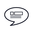 © Arzuka - Vector Speech Bubble Chat Text Icon Minimalist Monoline Style
