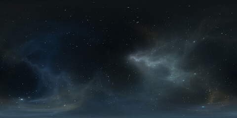 360 degree space background with stars panorama, equirectangular projection, environment map. hdri s