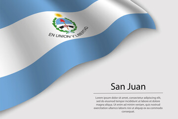 Wave flag of San Juan is a state of Argentina